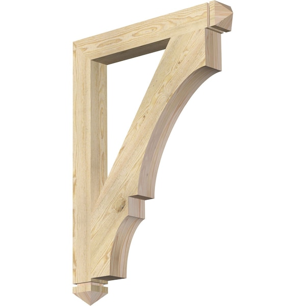 Ekena Millwork Balboa Arts & Crafts Rough Sawn Bracket, Douglas Fir, 4"W x 32"D x 44"H BKT04X32X44BOA03RDF - main